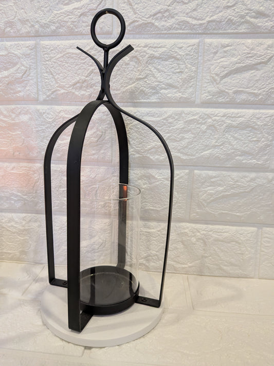 Photophore design en métal noir