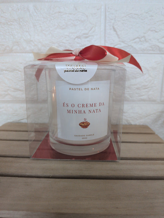 Bougie Pastel de Nata Édition Saint-Valentin 200g - És o creme da minha nata