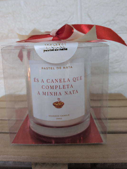 Bougie Pastel de Nata Édition Saint-Valentin 200g - És a canela que completa a minha nata