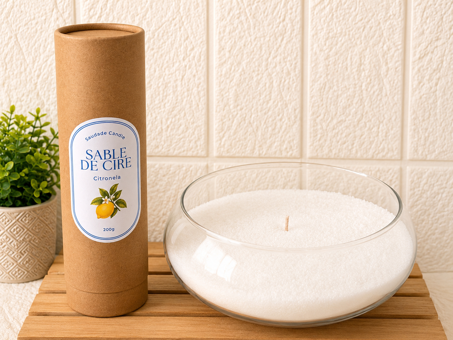 Sable de cire naturel 200g – Citronela