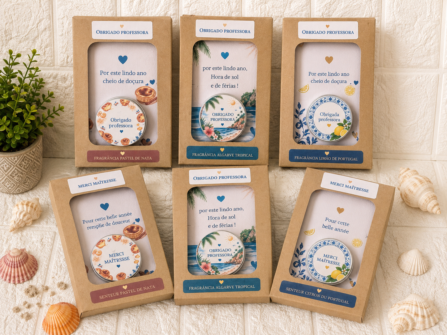 Coffret Bougie Maîtresse 🌸 Merci Maîtresse | Obrigada Professora