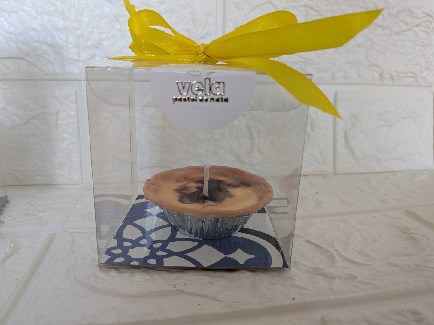 Candle in the shape of a real pastel de nata pafum pastel de nata