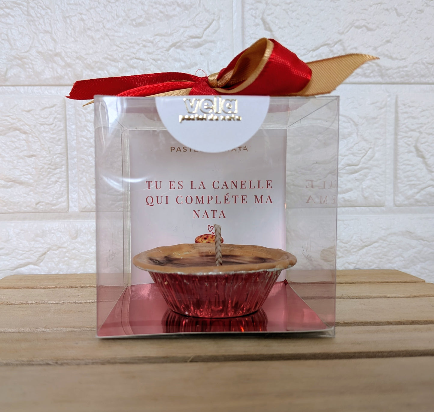 Bougie Pastel de Nata Édition Saint-Valentin 50g - Tu es la cannelle qui complète ma nata