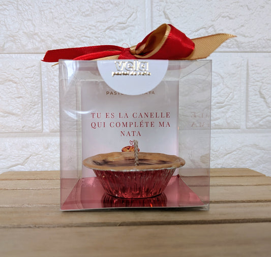 Bougie Pastel de Nata Édition Saint-Valentin 50g - Tu es la cannelle qui complète ma nata