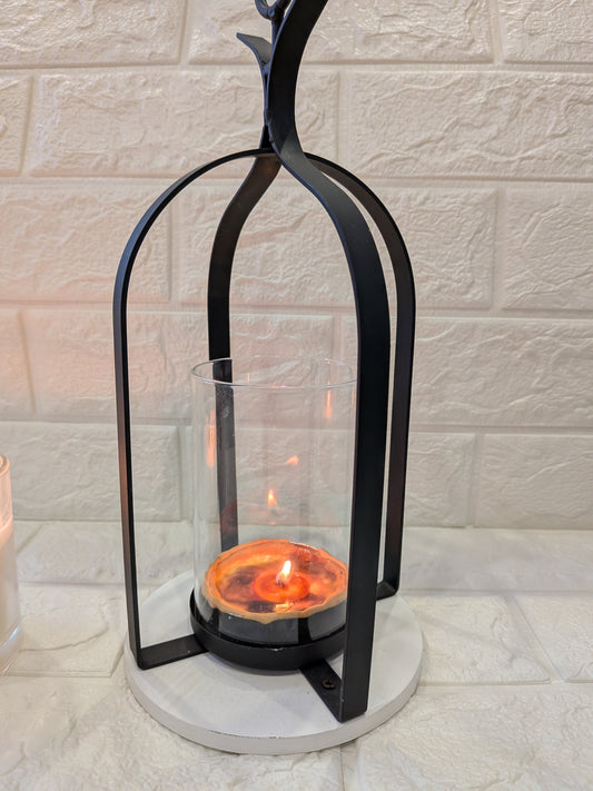 Duo Photophore Noir + Bougie Pastel de Nata 50g