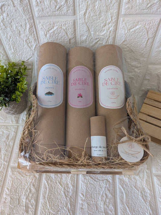 Coffret Sable de Cire – Açores, Madère & Saudade (3 x 200g)