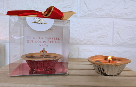 Bougie Pastel de Nata Édition Saint-Valentin 50g - Tu es la cannelle qui complète ma nata