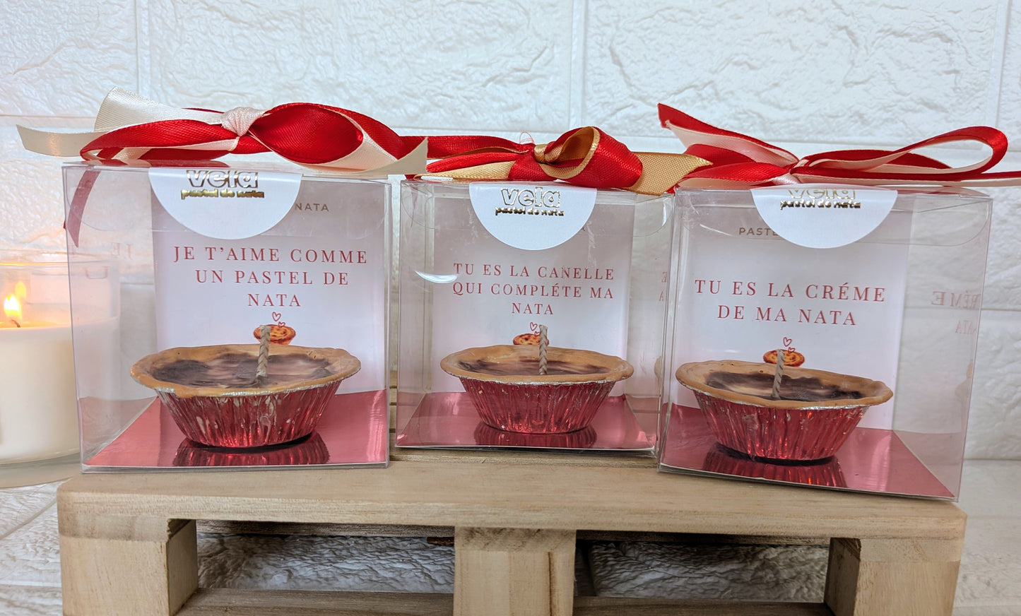 Bougie Pastel de Nata Édition Saint-Valentin 50g - Tu es la cannelle qui complète ma nata