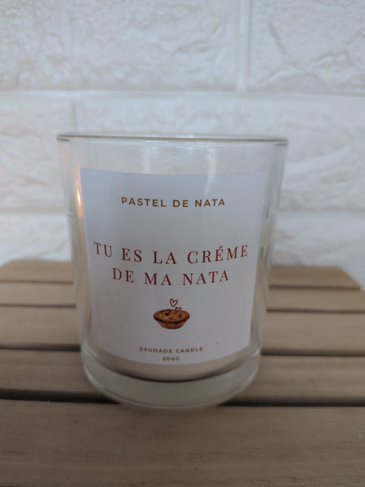 Bougie Pastel de Nata Édition Saint-Valentin 200g - Tu es la crème de ma nata