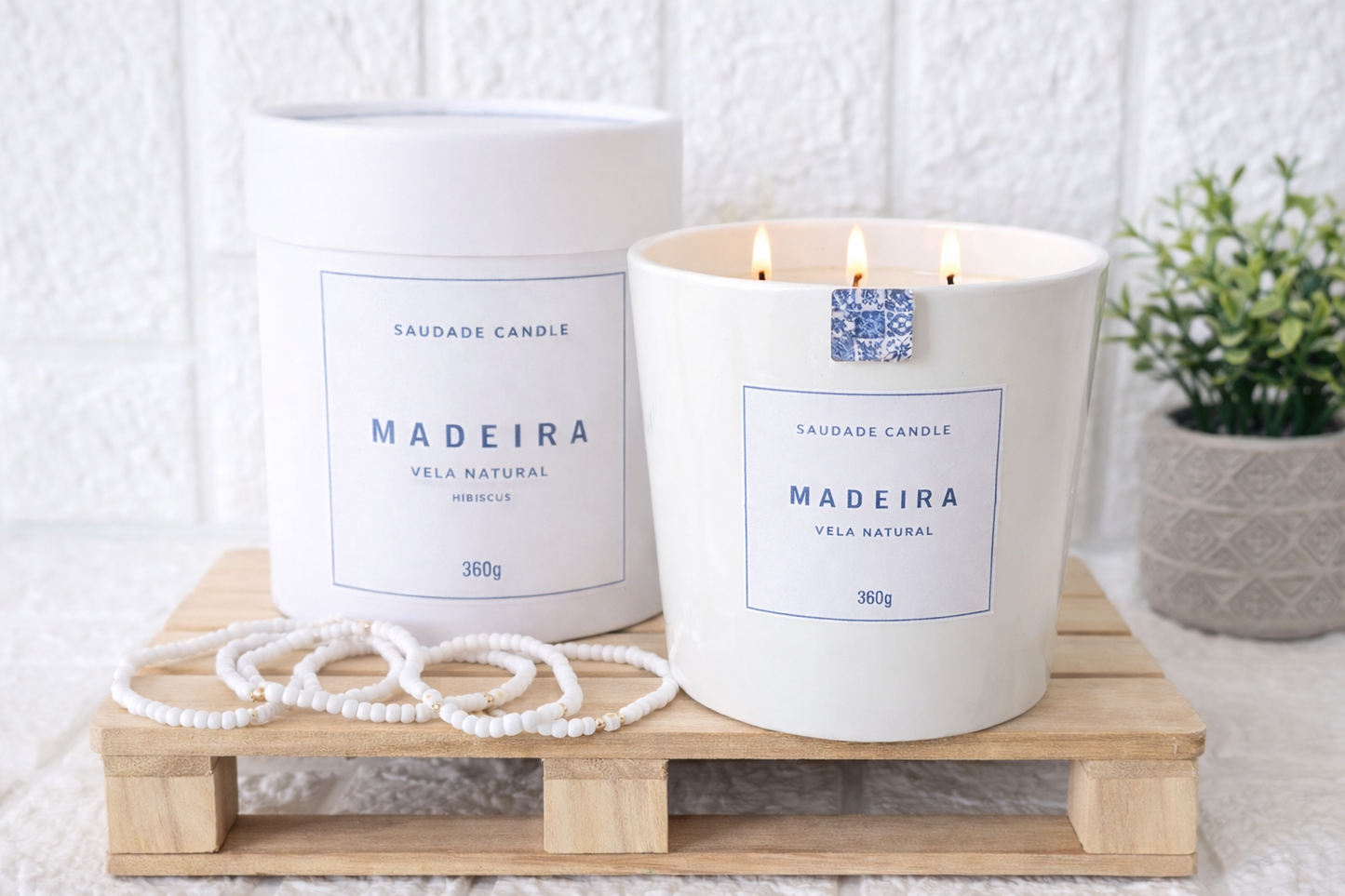 Bougie Madeira avec bracelet