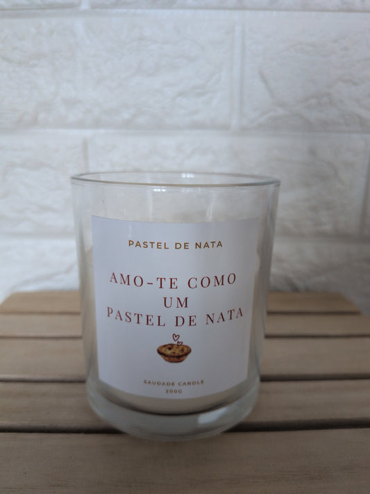 Bougie Pastel de Nata Édition Saint-Valentin 200g - Amo-te como um pastel de nata