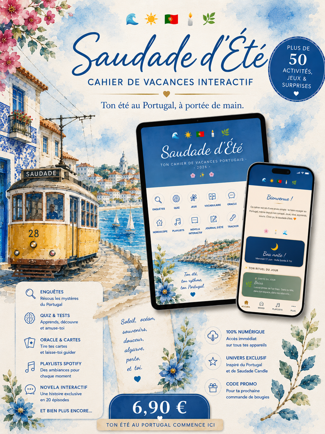 Saudade d'Été — Cahier de vacances numérique