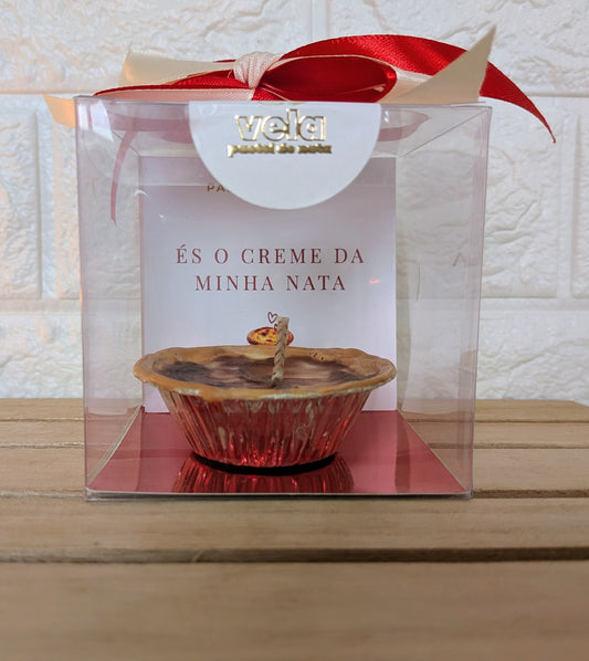 Bougie Pastel de Nata Édition Saint-Valentin 50g - És o creme da minha nata
