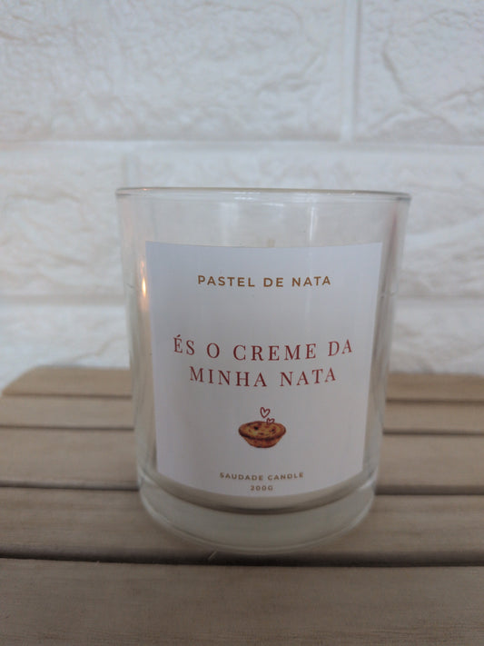 Bougie Pastel de Nata Édition Saint-Valentin 200g - És o creme da minha nata