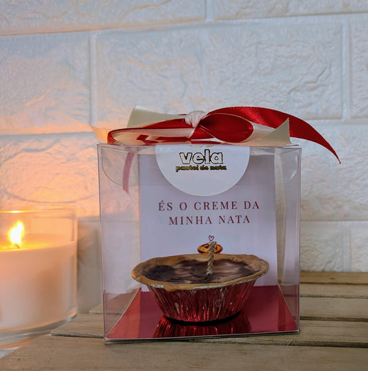 Bougie Pastel de Nata Édition Saint-Valentin 50g - És o creme da minha nata