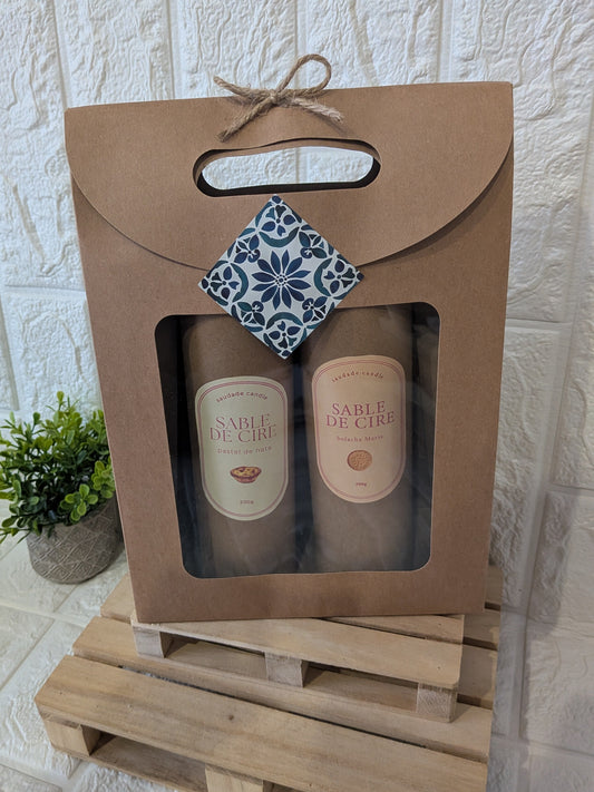 Coffret Sable de Cire – Pastel de Nata & Bolacha (2 x 200g)