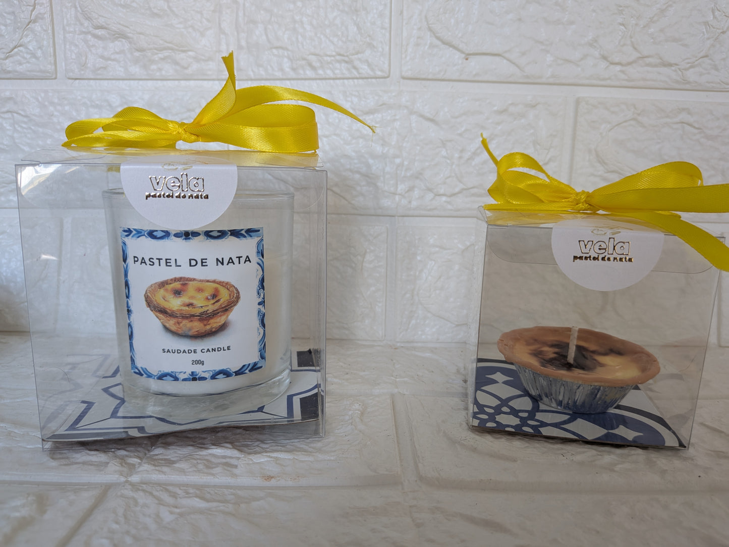 Candle in the shape of a real pastel de nata pafum pastel de nata