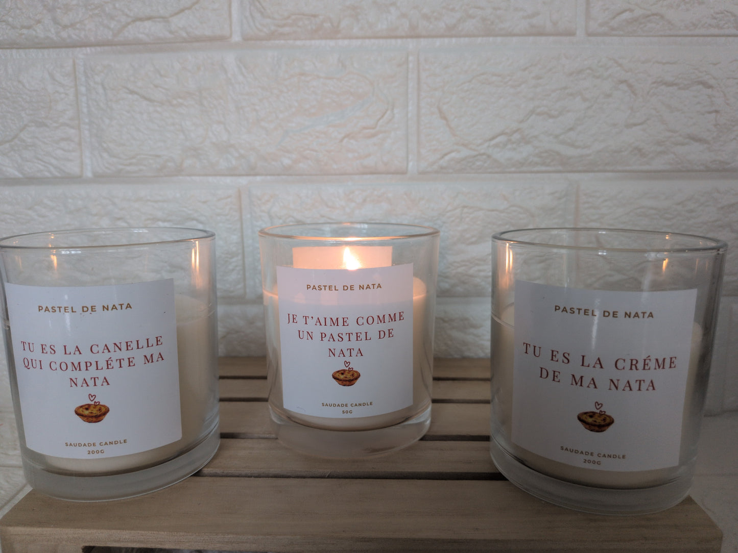 Bougie Pastel de Nata Édition Saint-Valentin 200g - Tu es la cannelle qui complète ma nata